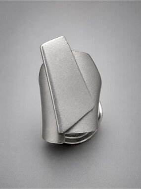 Anne -Marie Chagnon Modern Sculptural Pewter ring